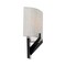 Dweled Fitzgerald 16in LED Fabric Wall Sconce 3-CCT 2700K-3000K-3500K Set to 3000K in Black WS-471 - alternate 3